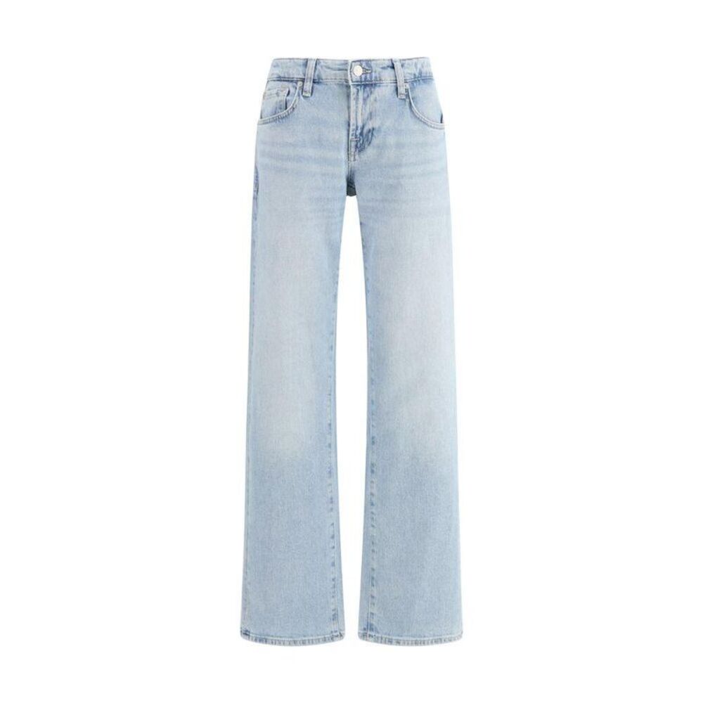 7FOR Straight-Leg Cotton Jeans Women Light Blue Jeans & Pants
